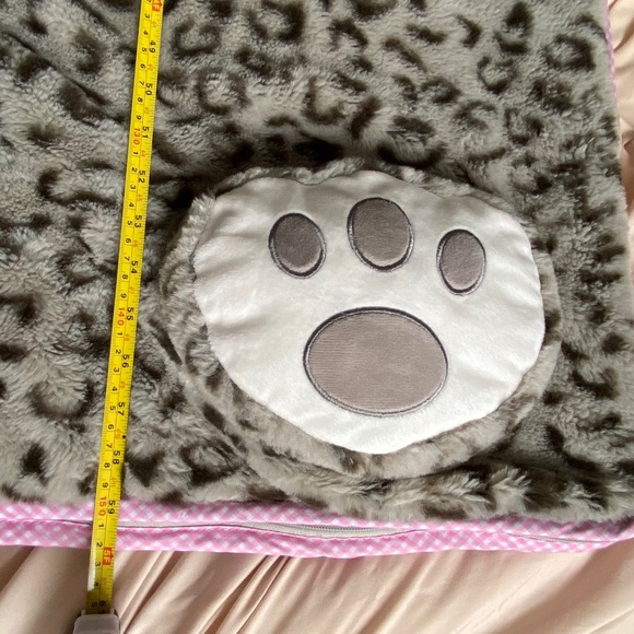 Hugfun Slumber Bag Leopard Kitty Cat Sleeping Bag Child Kids Pink Gray - Picture 11 of 16